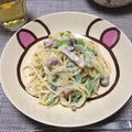 xちぐらx's cooksnap of when they made ベーコンとしめじの和風クリームパスタ.