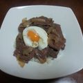 さこしげちー's cooksnap of when they made 牛丼☆温玉のせ～☆.