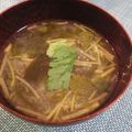 北海道伯爵's cooksnap of when they made もやしと三つ葉の味噌汁.