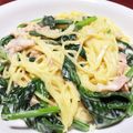 mirei38's cooksnap of when they made ほうれん草とベーコンのクリームスパゲティ.