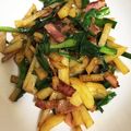 honamin☆98's cooksnap of when they made 簡単！ジャガイモとニラとベーコン！.