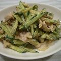 がっこいぶり's cooksnap of when they made 豚肉とキュウリの中華ゴマだれあえ.