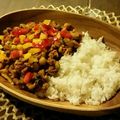 Mi7kuma's cooksnap of when they made 夏野菜とお豆さんのドライカレー.