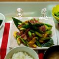 michygel's cooksnap of when they made 【あと一品！】アスパラとベーコンの卵炒め.
