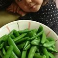 yuuhi12hi's cooksnap of when they made スナップえんどうのお手軽おつまみ.