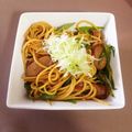 mamumuffin's cooksnap of when they made 青ネギと豚肉の朝からパスタ～✿.