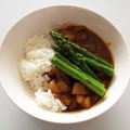 MicHolly's cooksnap of when they made アスパラ入りカレー.