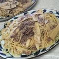 サーフブレイド's cooksnap of when they made タケノコとひき肉の和風パスタ.