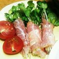 まこ太郎くん's cooksnap of when they made ✿生ハムとチーズのかいわれ巻き✿.