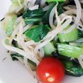エンテイ's cooksnap of when they made ■糖質制限■もやし青梗菜卵☆簡単海苔味昼.