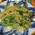 サカターン's cooksnap of when they made 水菜とベーコンの和風パスタ＊♬.
