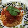 ドラフクまま's cooksnap of when they made トマトソースとモッツァレラのパスタ♪.