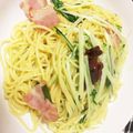 maichan52's cooksnap of when they made しらすと水菜の和風ペペロンチーノ.