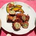 まゆこ♡'s cooksnap of when they made 切り口が可愛い☆鶏挽肉のオクラ巻.