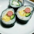 toretoretora's cooksnap of when they made ウインナー&チーズの巻き寿司.