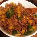 クック7HH0OM☆'s cooksnap of when they made 私流。合挽き肉とパプリカのスタミナ炒め.