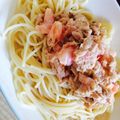 クックSXQ1N4☆'s cooksnap of when they made 夏*＊おろしトマトとツナの冷たいパスタ.