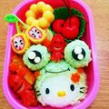 ☆みゆひな☆'s cooksnap of when they made キャラ弁♡かえるキティ＆ミミィ♬梅雨に.