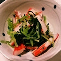kaeかえちゃん's cooksnap of when they made 速攻おつまみ三つ葉とカニカマの和物.