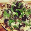 nyannyaan's cooksnap of when they made 餃子の皮♡フライパンで和風いかなごピザ♡.