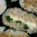 白ご飯おかわりちゃん's cooksnap of when they made ほうれん草入りおかかとチーズのおにぎらず.