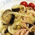 miipuusan's cooksnap of when they made 茄子と玉葱とハムのサラダ.