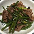 ゆうの嫁さん's cooksnap of when they made 牛にんにく茎炒め.