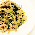Soryumama's cooksnap of when they made ☆小松菜と豚肉と茗荷の味噌炒め☆.