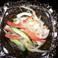 nyankey66's cooksnap of when they made きゅうり、もやしとかにかまぼこの酢のもの.