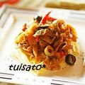 ついてるさとちゃん's cooksnap of when they made 牛肉と赤ピーマンのトマトソースパスタ　.
