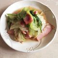 きじおとこたま's cooksnap of when they made ベーコンレタス醤油炒め de つゆだく丼.