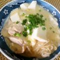 すろーぽーく's cooksnap of when they made 鶏肉としめじのかきたまあんかけにゅうめん.