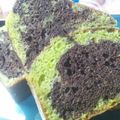 seisuiren's cooksnap of when they made ほうれん草マーブルパウンドケーキ.
