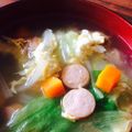 ちょこみィ's cooksnap of when they made レタスがおいしい鮮やかスープ.