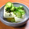 フリリア's cooksnap of when they made きゅうりいっぱいゴマ油醤油冷奴♥.