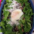 ちょめみるく's cooksnap of when they made きのことベーコンのサラダ＊温玉のせ♥.