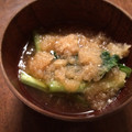 cosumos's cooksnap of when they made 揚げカボチャと小松菜のおろし煮あえ*.