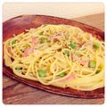 ayaly＊'s cooksnap of when they made 枝豆とベーコンのガーリックパスタ.