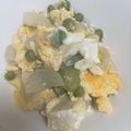 めい太＆ぽこ太's cooksnap of when they made 高野豆腐とえんどう豆の玉子とじ.