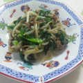 いなっちくん's cooksnap of when they made ＊挽き肉にらもやし炒め＊.