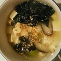 クックLM6F92☆'s cooksnap of when they made 鶏のゆで汁で豆腐とわかめの中華スープ.