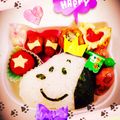 ソナナ♡ママ's cooksnap of when they made ごはんと海苔で！スヌーピーキャラ弁.