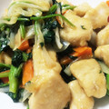 ゆみ25's cooksnap of when they made ☆ほうれん草と鶏むね肉の照り焼き炒め☆.