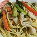さおりぬ's cooksnap of when they made 舞茸とアスパラの簡単和風クリームパスタ.