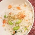 もこの台所's cooksnap of when they made ズボラな私の✿鮭と枝豆の混ぜ込みご飯。.