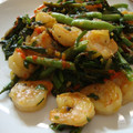amoni's cooksnap of when they made アスパラとエビ炒め.