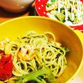 northtai1's cooksnap of when they made えびとアボカドのジェノベーゼ風パスタ.