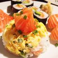 Astorito's cooksnap of when they made ケーキ型de彩り綺麗な押し寿司♡.