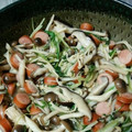 さゆとそらのmama's cooksnap of when they made 簡単＊きのこと水菜のポン酢炒め.