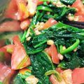 鍋子ちゃん's cooksnap of when they made ほうれん草とトマトの納豆和え.